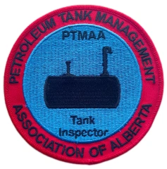 Custom Embroidered Industry Association Patch: PTMAA Tank Inspector Display Sample