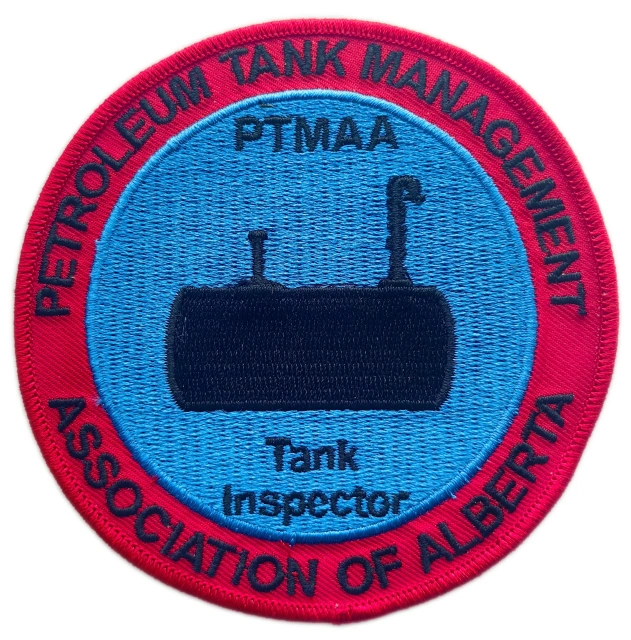 Custom Embroidered Industry Association Patch: PTMAA Tank Inspector Display Sample
