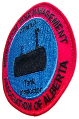Custom Embroidered Industry Association Patch: PTMAA Tank Inspector Display Sample-Right Side