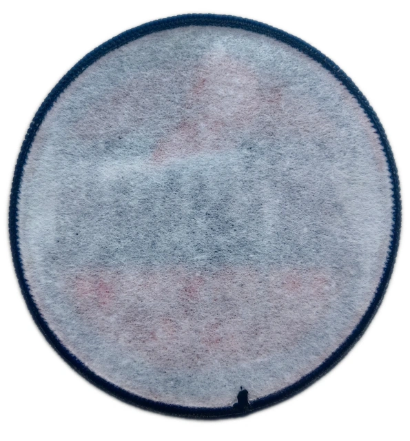 Custom Woven Event Patch: Bearsden Ski & Board Club Display Sample-Back Side