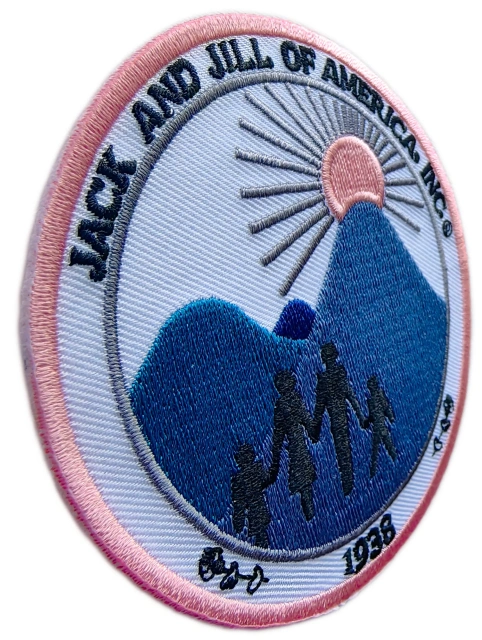Custom Embroidered Social Club/Family Organization Patch: Jack and Jill of America, Inc. Display Sample-Left Side