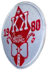 Custom Embroidered Fraternity/Social Club Patch: "Knupes" Display Sample-Right Side