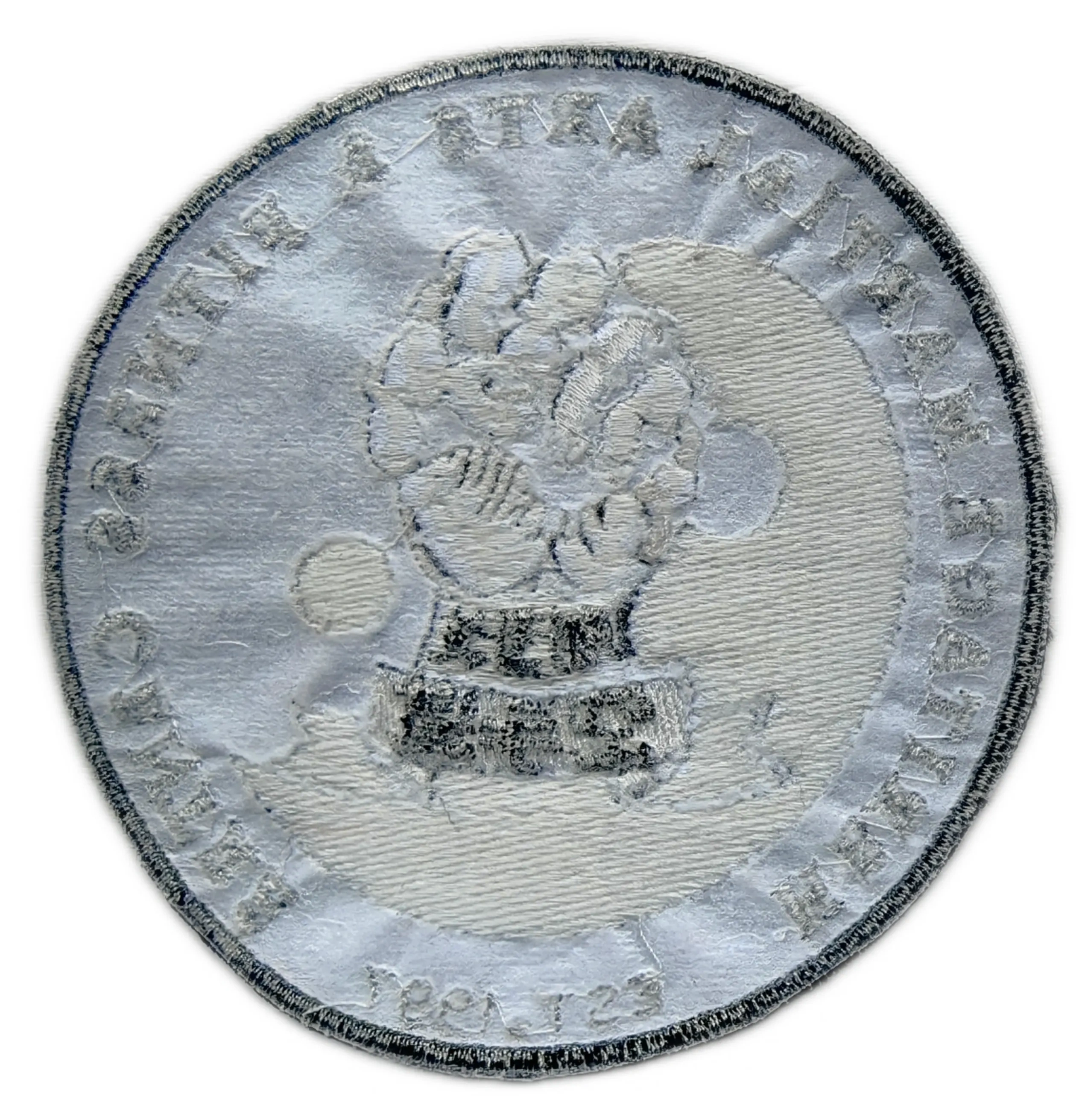Custom Embroidered Martial Arts Logo Patch: Heritage Display Sample-Back Side