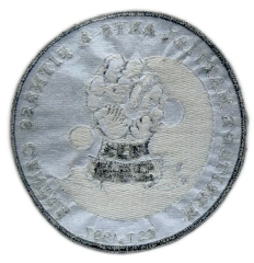 Custom Embroidered Martial Arts Logo Patch: Heritage Display Sample-Back Side