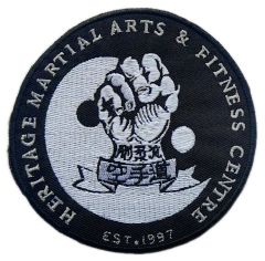 Custom Embroidered Martial Arts Logo Patch: Heritage Display Sample-Front Side