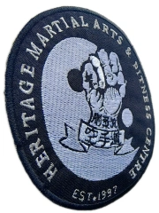 Custom Embroidered Martial Arts Logo Patch: Heritage Display Sample-Left Side