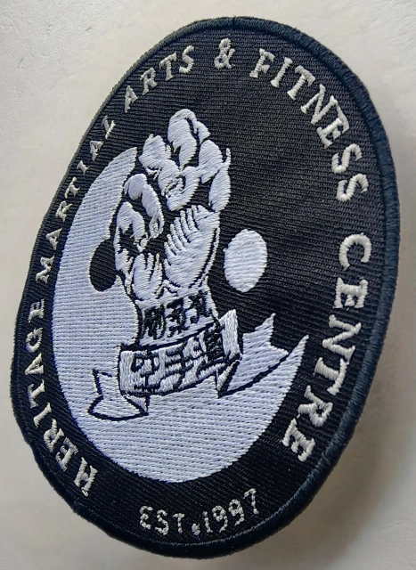 Custom Embroidered Martial Arts Logo Patch: Heritage Display Sample-Right Side