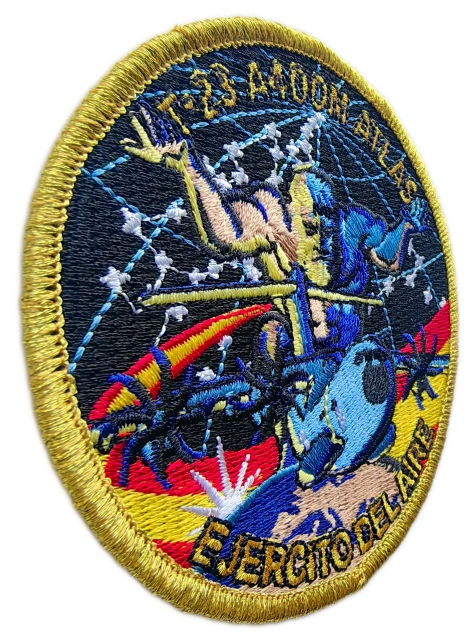 Custom Embroidered Spanish Air Force T.23 A400M Atlas Military Squadron Patch Display Sample-Left Side