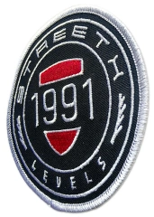 Custom Embroidered "Street Levels" 1991 Brand Logo Patch Display Sample-Right Side
