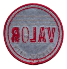 Custom Embroidered Martial Arts Logo Patch: Valor Sample-Back Side