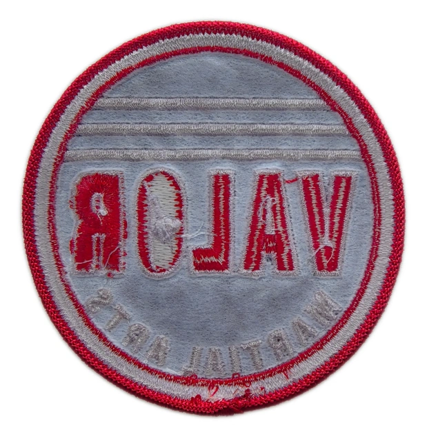 Custom Embroidered Martial Arts Logo Patch: Valor Sample-Back Side