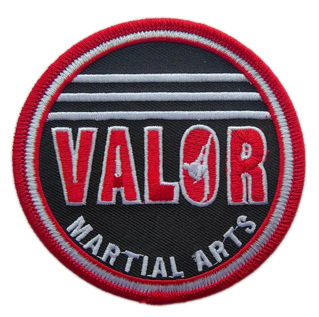 Custom Embroidered Martial Arts Logo Patch: Valor Sample-Front Side