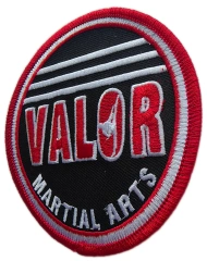 Custom Embroidered Martial Arts Logo Patch: Valor Sample-Right Side