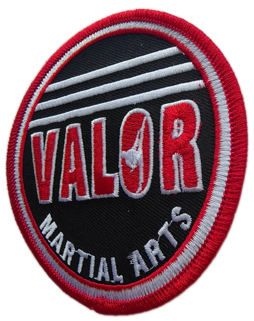 Custom Embroidered Martial Arts Logo Patch: Valor Sample-Right Side