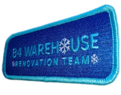 Custom Embroidered "B4 Warehouse Renovation Team" Patch (Sample)-Right Side