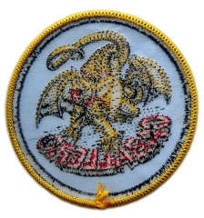 Custom Embroidered Skateboard Logo Patch: Powell-Peralta Steve Caballero Original Dragon Display Sample-Back Side