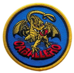 Custom Embroidered Skateboard Logo Patch: Powell-Peralta Steve Caballero Original Dragon Display Sample-Front Side