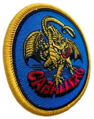 Custom Embroidered Skateboard Logo Patch: Powell-Peralta Steve Caballero Original Dragon Display Sample-Left Side
