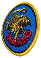 Custom Embroidered Skateboard Logo Patch: Powell-Peralta Steve Caballero Original Dragon Display Sample-Right Side