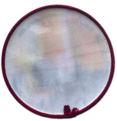 Custom Sublimated Music Brand Patch: "Tailor Birds" Abstract Art Display Sample-Back Side