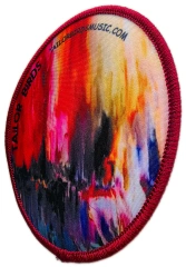 Custom Sublimated Music Brand Patch: "Tailor Birds" Abstract Art Display Sample-Right Side