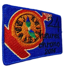 Custom Embroidered "24 Heures Chrono 2014" Event Patch (Display Sample)-Left Side