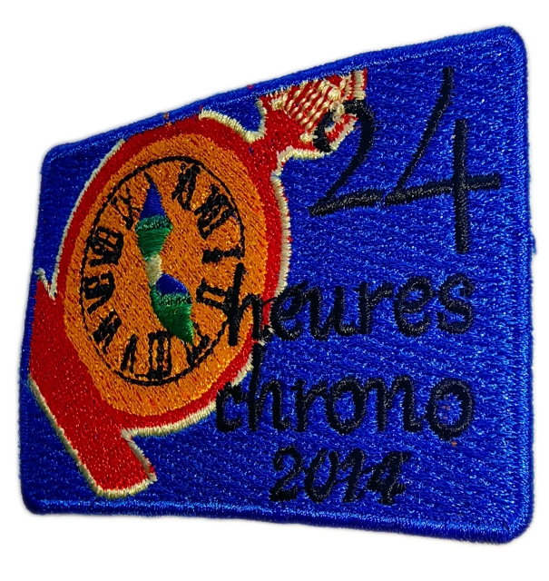 Custom Embroidered "24 Heures Chrono 2014" Event Patch (Display Sample)-Right Side