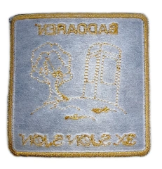 Custom Embroidered "Baddaren 3x Sjön" Achievement Patch (Sample)-Back Side
