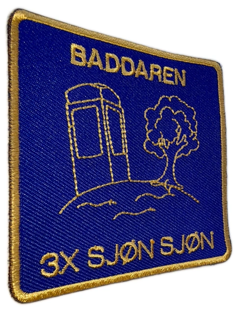 Custom Embroidered "Baddaren 3x Sjön" Achievement Patch (Sample)-Left Side