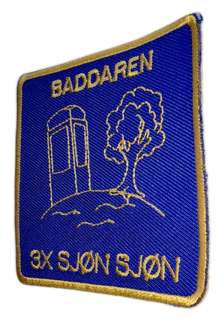 Custom Embroidered "Baddaren 3x Sjön" Achievement Patch (Sample)-Right Side