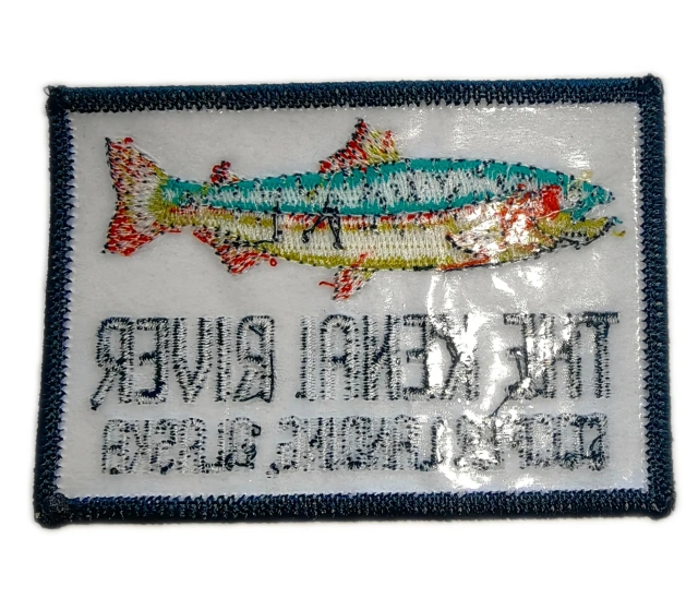 Custom Embroidered "The Kenai River, Alaska" Fishing Patch (Display Sample)-Back Side