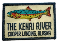 Custom Embroidered "The Kenai River, Alaska" Fishing Patch (Display Sample)-Front Side