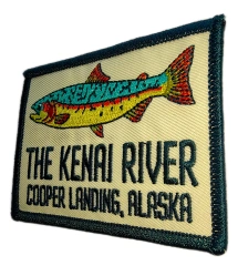 Custom Embroidered "The Kenai River, Alaska" Fishing Patch (Display Sample)-Right Side