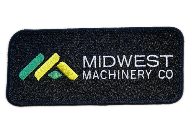 Custom Embroidered "Midwest Machinery Co" Logo Patch (Display Sample)-Front Side