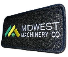 Custom Embroidered "Midwest Machinery Co" Logo Patch (Display Sample)-Right Side