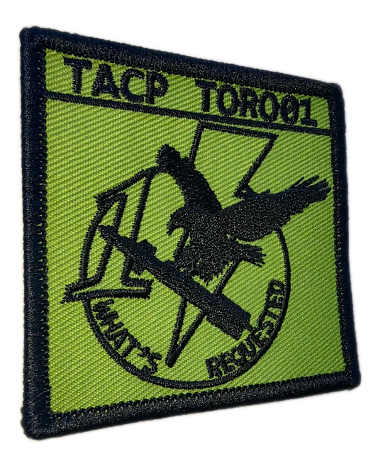 Custom TACP (Tactical Air Control Party) "What's Requested" Patch (Display Sample)-Left Side
