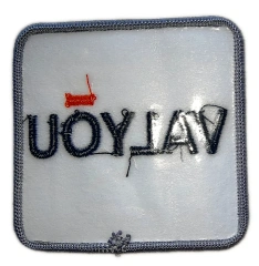 Custom Embroidered "VALYOU" Logo Patch (Display Sample)-Back Side