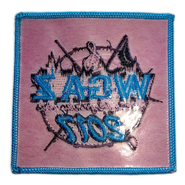 Custom Embroidered WGAZ Indoor Performing Arts 2017 Event Patch (Display Sample)-Back Side