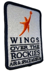 Custom Embroidered "Wings Over the Rockies Air & Space Museum" Logo Patch (Sample)-Left Side
