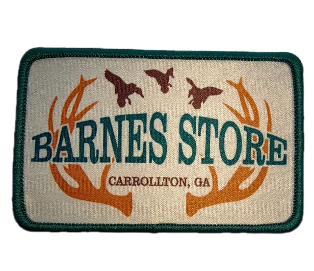 Custom Sublimated "Barnes Store" Carrollton GA Hunting Patch (Display Sample)-Front Side