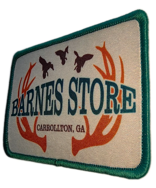 Custom Sublimated "Barnes Store" Carrollton GA Hunting Patch (Display Sample)-Right Side