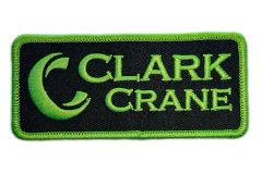 Custom Embroidered "CLARK CRANE" Company Patch (Manufacturing Sample)-Front Side