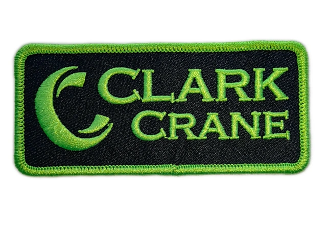 Custom Embroidered "CLARK CRANE" Company Patch (Manufacturing Sample)-Front Side