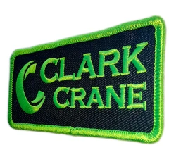 Custom Embroidered "CLARK CRANE" Company Patch (Manufacturing Sample)-Right Side