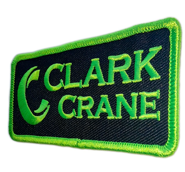 Custom Embroidered "CLARK CRANE" Company Patch (Manufacturing Sample)-Right Side