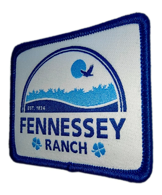 Custom Woven "Fennessey Ranch" Heritage Logo Patch (Display Sample)-Right Side