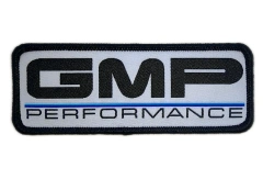 Custom Woven "GMP Performance" Logo Patch (Display Sample)-Front Side