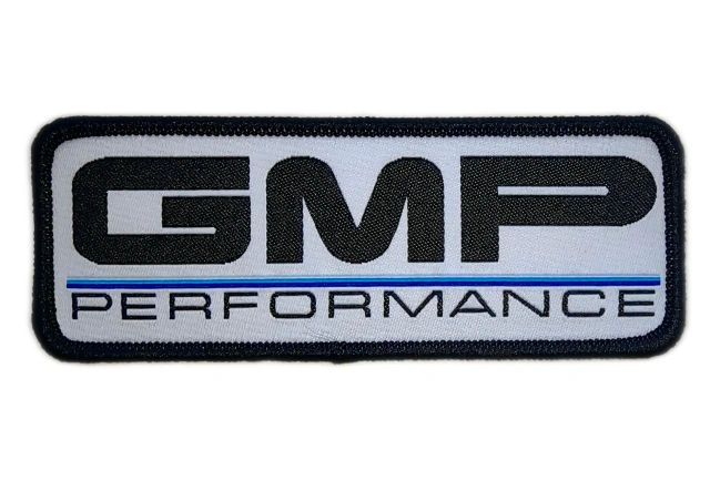 Custom Woven "GMP Performance" Logo Patch (Display Sample)-Front Side