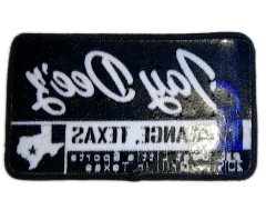 Custom Woven "Jay Dee'z La Grange, Texas" Sports Grill Patch (Display Sample)-Back Side