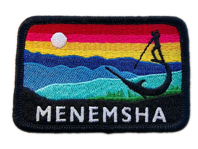 Custom Embroidered "Menemsha" Scenic Landscape Patch (Display Sample)-Front Side